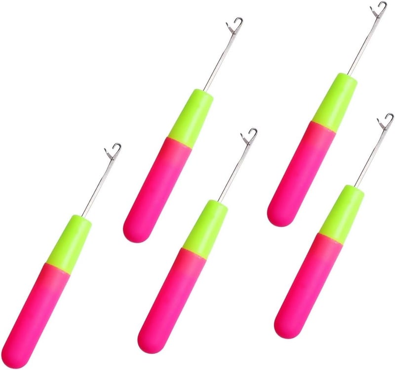 Dzrige Latch Hook Tool, 5Pcs Hair Crochet Hooks 0.2 Inch Latch Hook Crochet Needle for Braid Hair, Hair Extension, Carf and Carpet Making, Crafts DIY - Image 1